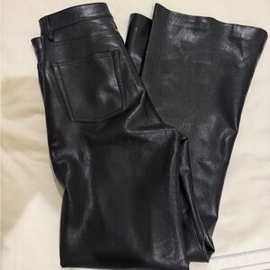 Aritzia flare leather pants